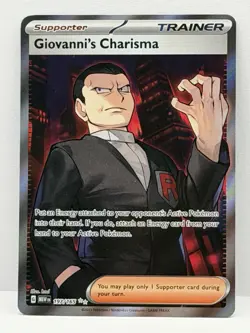 Pokemon TCG- Giovanni’s Charisma 197/165 Scarlet & Violet 151 Ultra Rare Holo - Image 1