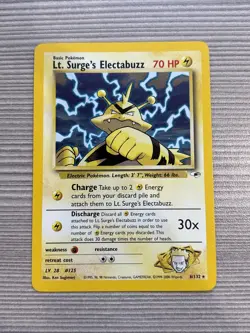 Pokemon Gym Heroes #6/132 Lt. Surge's Electabuzz Rare Holo - Image 1