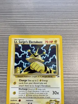 Pokemon Gym Heroes #6/132 Lt. Surge's Electabuzz Rare Holo - Image 4