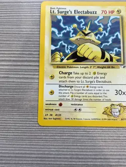 Pokemon Gym Heroes #6/132 Lt. Surge's Electabuzz Rare Holo - Image 5