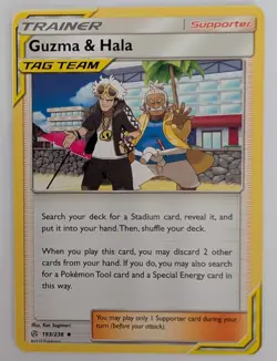 Guzma & Hala Tag Team 193/236 - Pokemon Cosmic Eclipse - LP - Image 3