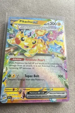 Pikachu ex Surging Sparks Ultra Rare Pokemon TCG 057/191 Scarlet & Violet SV08 - Image 1