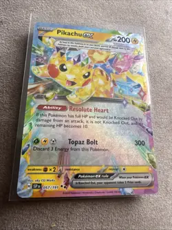 Pikachu ex Surging Sparks Ultra Rare Pokemon TCG 057/191 Scarlet & Violet SV08 - Image 2