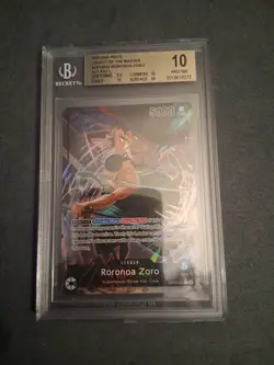BGS 10 2025 ONE PIECE OP12-020 LEGACY OF THE MASTER RORONOA ZORO ALTART - Image 2