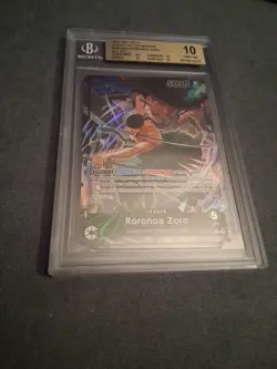 BGS 10 2025 ONE PIECE OP12-020 LEGACY OF THE MASTER RORONOA ZORO ALTART - Image 3