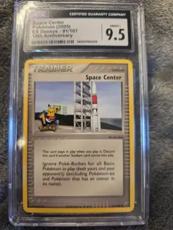 Space Center 91/107 EX Deoxys Promo Pokemon Card 10th Anniversary Rare CGC 9.5 - Image 1