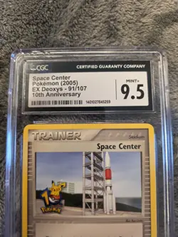 Space Center 91/107 EX Deoxys Promo Pokemon Card 10th Anniversary Rare CGC 9.5 - Image 2