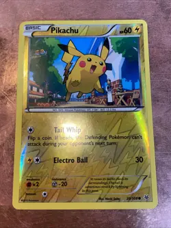 Pikachu Basic Reverse Hologram Pokemon Card 20/108 - Image 1