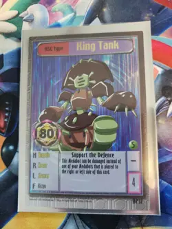 Medabots - King Tank - Holo Rare - BP37 - Trading Card Game - Pack Fresh - Image 1
