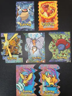 7x Pokemon Topps Die Cut Series 3 Embossed Card Lot - Image 1