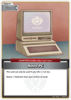 Retro PC C hololive OFFICIAL CARD GAME hBP02-077 Quintet Spectrum ENGLISH - Image 1