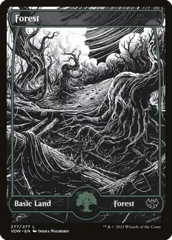 Lot of 20x Forest #277- Vow Innistrad Crimson Vow- MTG Magic FULL ART Land NM - Image 1