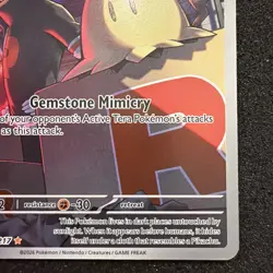 Team Rocket’s Mimikyu 238/217 Illustration Rare Ascended Heroes Pokemon NM - Image 4