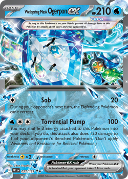 WELLSPRING MASK OGERPON EX 027/131 DOUBLE RARE PRISMATIC EVOLUTIONS POKEMON NM/M - Image 3