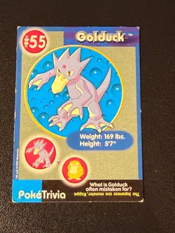 Golduck 55 Pokemon PokeTrivia Burger King - Image 1