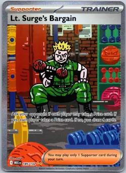 Lt. Surge's Bargain 185/132 Special Illustration Rare Mega Evolution NM - Image 1