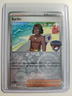 Surfer 187/191 - Surging Sparks Stamped Promo - Pokemon Regionals Championship - Image 1