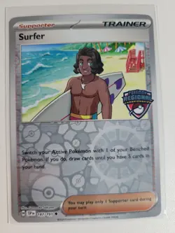 Surfer 187/191 - Surging Sparks Stamped Promo - Pokemon Regionals Championship - Image 3