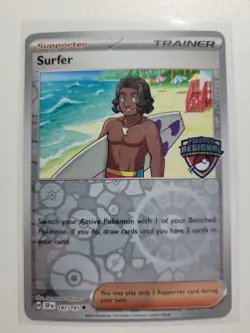 Surfer 187/191 - Surging Sparks Stamped Promo - Pokemon Regionals Championship - Image 4