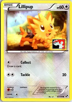 Lillipup 81 C Black & White Pokemon NM/M - Image 1