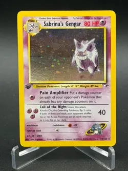 Sabrina's Gengar 2000 Pokemon Gym Heroes 14/132 HOLO 1st Edition - LP/MP - Image 1