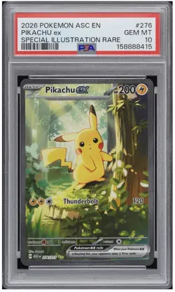 2026 POKEMON ASC EN-ASCENDED HEROES SPECIAL ILLUSTRATION RARE PIKACHU EX PSA 10 - Image 1