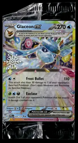 Glaceon ex 026/131 Snowflake Stamped Promo Pokemon: Prismatic Evolutions - NM - Image 1