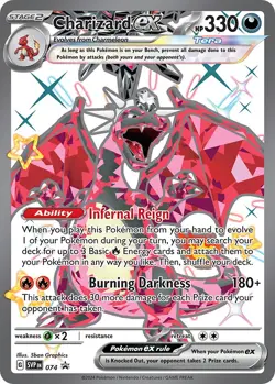 1x Charizard ex - SVP074 - SVP Black Star Promos NM-Mint Pokemon SV Black Star P - Image 1