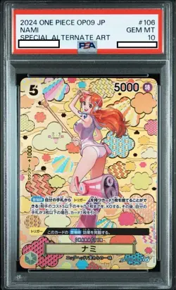 PSA 10 Nami OP08-106 SR SP Alt Art One Piece Card Emperors in New World 2024 JP - Image 1