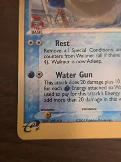 Pokemon TCG Wailmer EX Ruby and Sapphire Card 48/109 Reverse Holo Lightly Played - Image 4