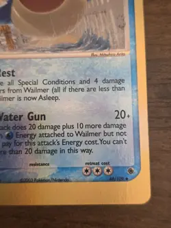 Pokemon TCG Wailmer EX Ruby and Sapphire Card 48/109 Reverse Holo Lightly Played - Image 5