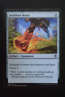Magic The Gathering MTG SWIFTFOOT BOOTS Commander 2016 LP Lightly Played - Image 1