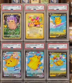 2021 Pokemon Celebrations 25th Anniversary PSA 9 LOT Birthday Pikachu Surfing V - Image 1