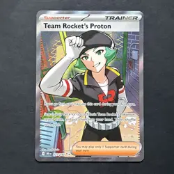 Pokemon TCG Team Rocket's Proton 227/182 Trainer Full Art Destined Rivals - Image 1