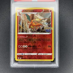 2022 POKEMON GO #10 CHARIZARD REVERSE HOLO PSA 9 Mint - Image 2