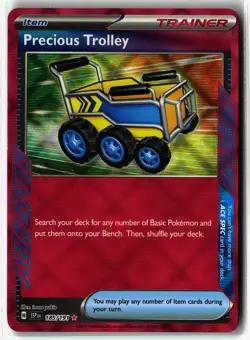 Precious Trolley ⭐ 185/191 Holo ACE SPEC Rare Surging Sparks 2024 Pokemon NM - Image 1