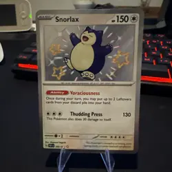 Pokemon Snorlax SV: Paldean Fates Shiny Rare Holo 202/091 English TCG - Image 1