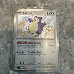 Snorlax #202/091 Pokemon TCG SV: Paldean Fates Shiny Holo NM - Image 1