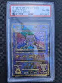 Pokemon 1999 Ancient Mew Promo Holo Nintedo Error Japanese PSA 8 low pop rare - Image 2