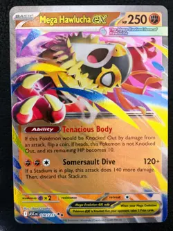 Pokemon Mega Hawlucha ex 116/217 Mega Evolution Ascended Heroes Double Rare 2025 - Image 1