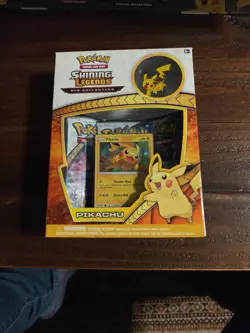 2017 Pokemon Shining Legends Pin Collection 3 Packs 1 Promo pika 820650803284 - Image 1
