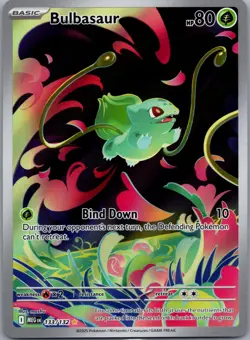 Bulbasaur 133/132 Mega Evolution Pokemon TCG Illustration Rare NM - Image 1