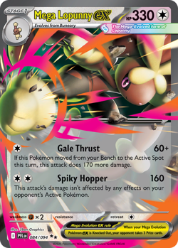MEGA LOPUNNY EX 084/094 DOUBLE RARE PHANTASMAL FLAMES POKEMON NM/M - Image 3