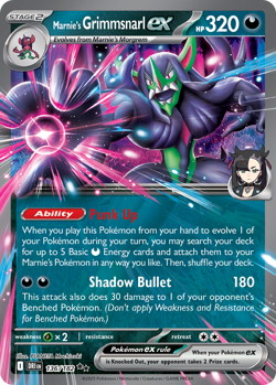 MARNIE'S GRIMMSNARL EX 136/182 DOUBLE RARE DESTINED RIVALS POKEMON NM - Image 3