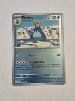 Prinplup 028/094 Common Phantasmal Flames Pokemon Reverse Holo Near Mint - Image 1