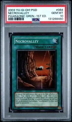 Yugioh Necrovalley PGD-084 1st Edition PSA 10 Super Rare POP 23 - Image 1