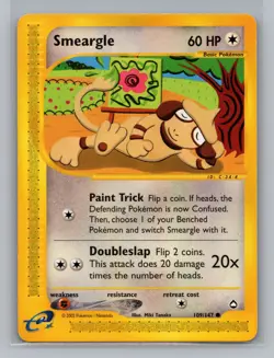 Pokemon WOTC Aquapolis Base Set Smeargle E-Reader - NM #109/147 8916 - Image 1