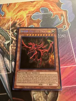Yugioh ⚡Slifer the Sky Dragon ⚡Secret Rare CT13-EN001 Lightly Played - Image 1