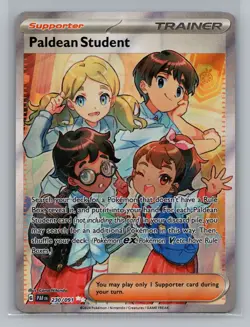 Pokemon Scarlet & Violet Paldean Fates Student Full Art - NM #230/091 8910 - Image 1