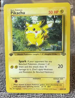 1st Edition Pikachu 60/64 Jungle Set Rare Vintage 1999 Pokemon Card WOTC 1999 - Image 1